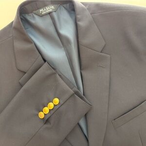 Jos. A. Bank Navy Blazer – 46R – Gold Buttons – 100% Wool